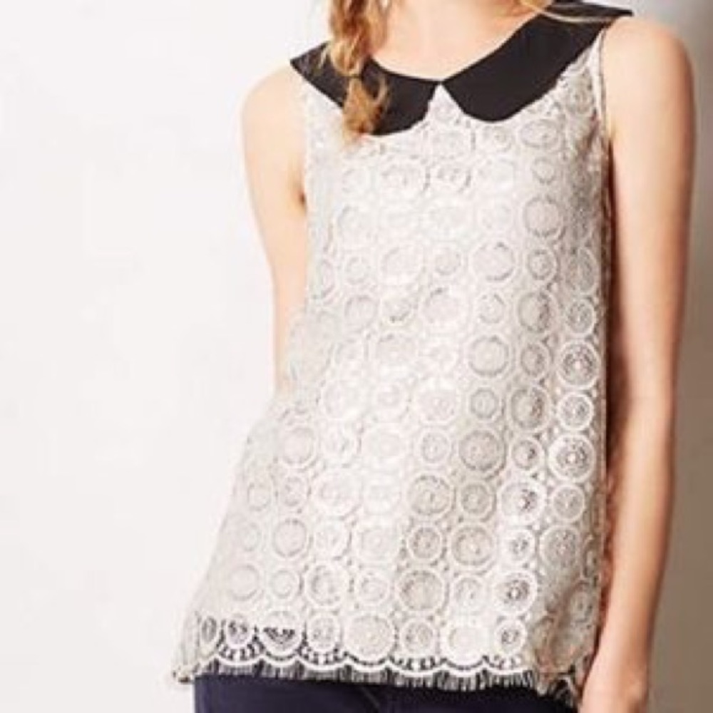Anthropologie LIV Los Angeles metallic top